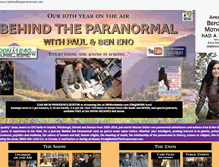Tablet Screenshot of behindtheparanormal.com